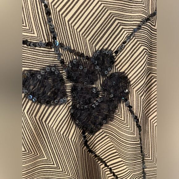 NWT Y2K CR Whimsigoth Fairy Tan Black Sleeveless V-neck Sequin Lace Midi Dress - Picture 8 of 8